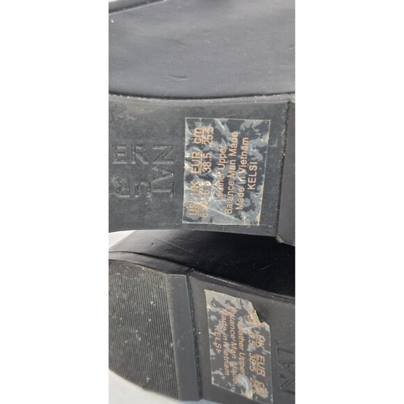 NIB - NATURALIZER Women's 'KELSI' Black WEDGE STRAP SANDALS - 8.5 - Picture 8 of 8